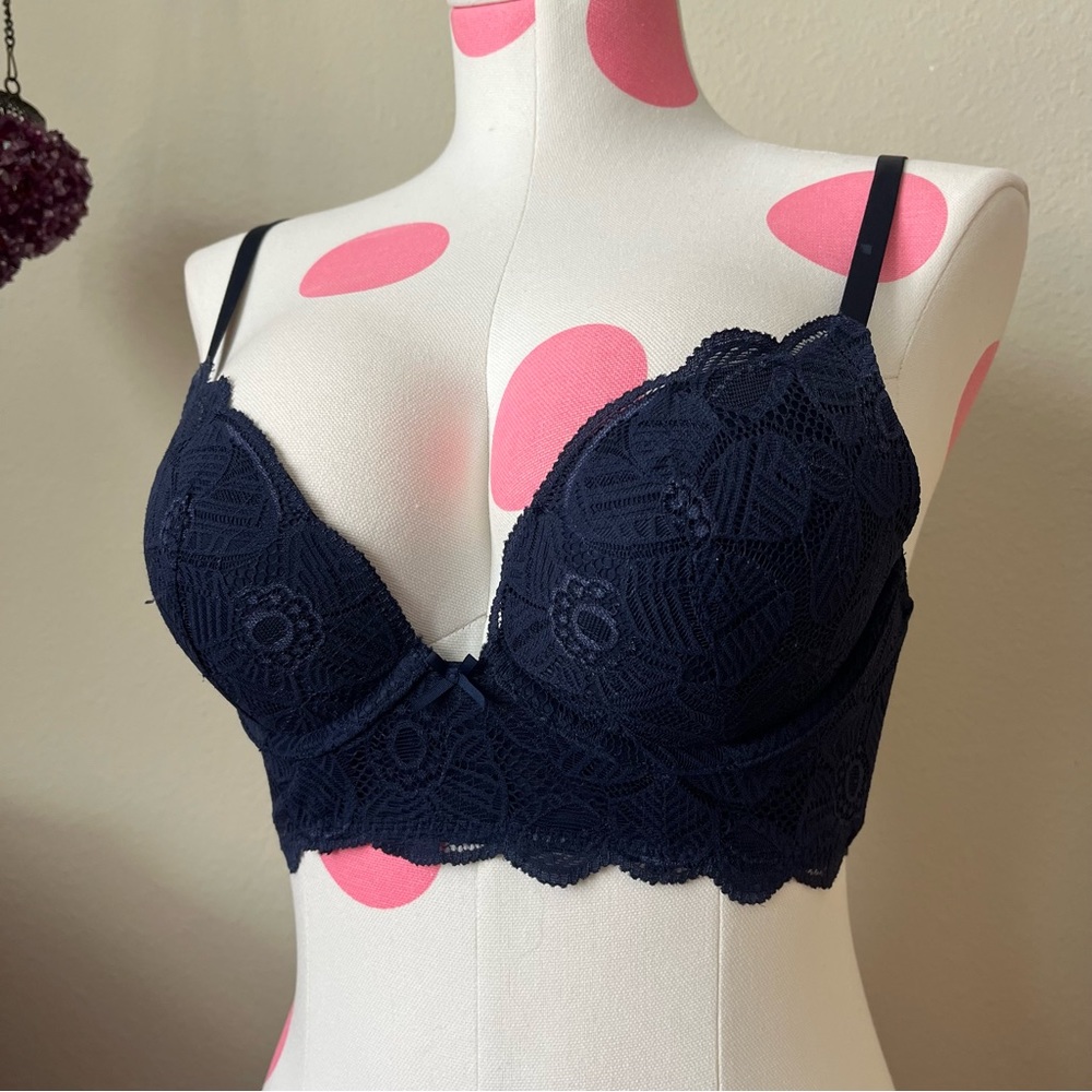 Aerie Navy blue lace bra